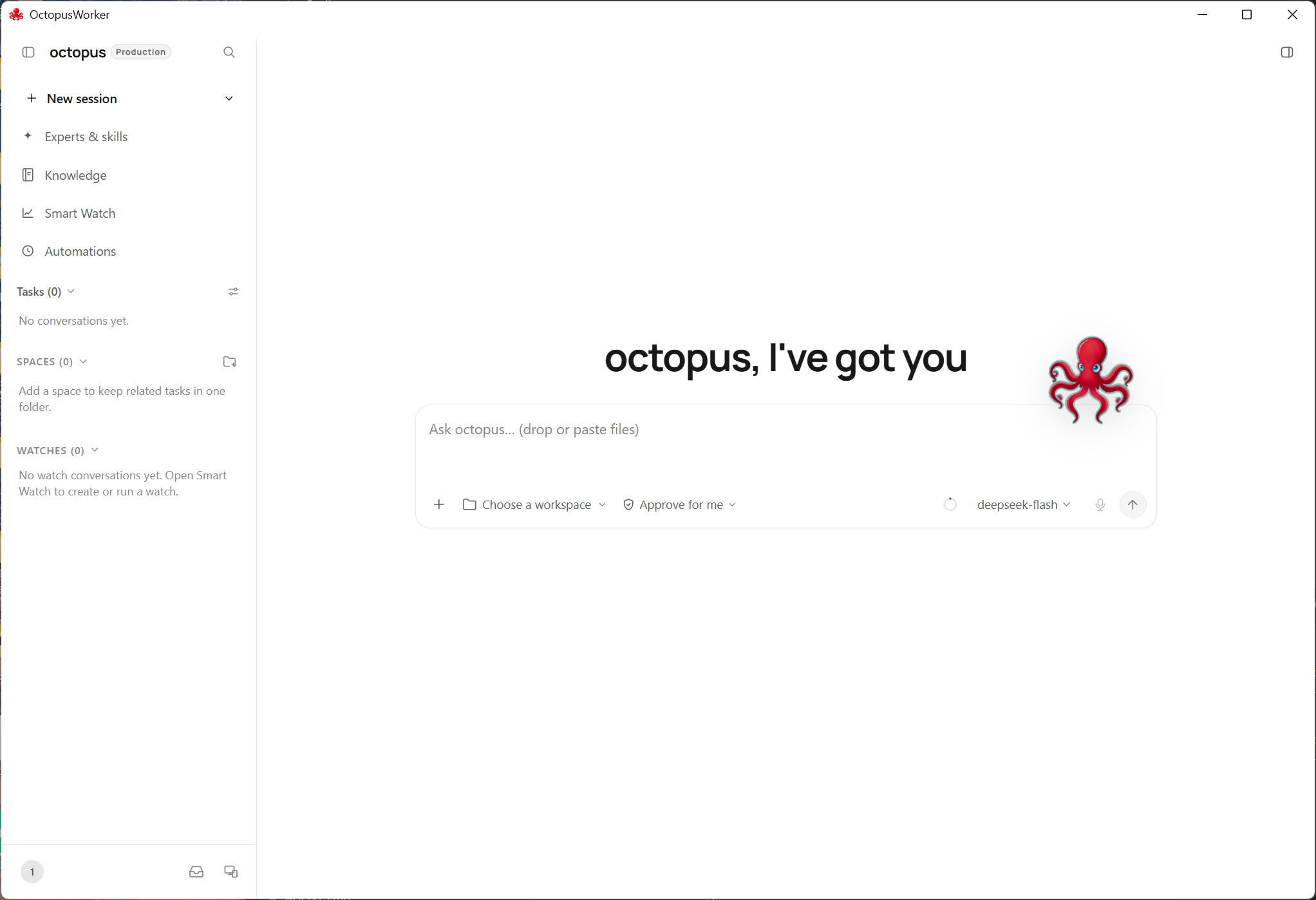 Authentic OctopusWorker Desktop Client Screenshot